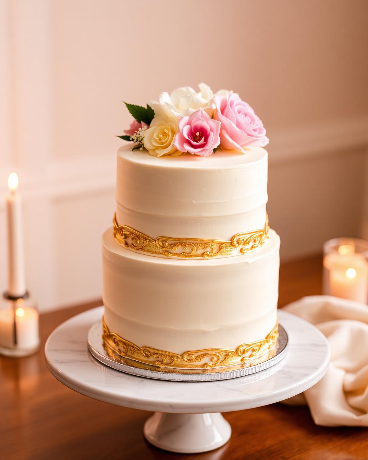 Elegant anniversary cake