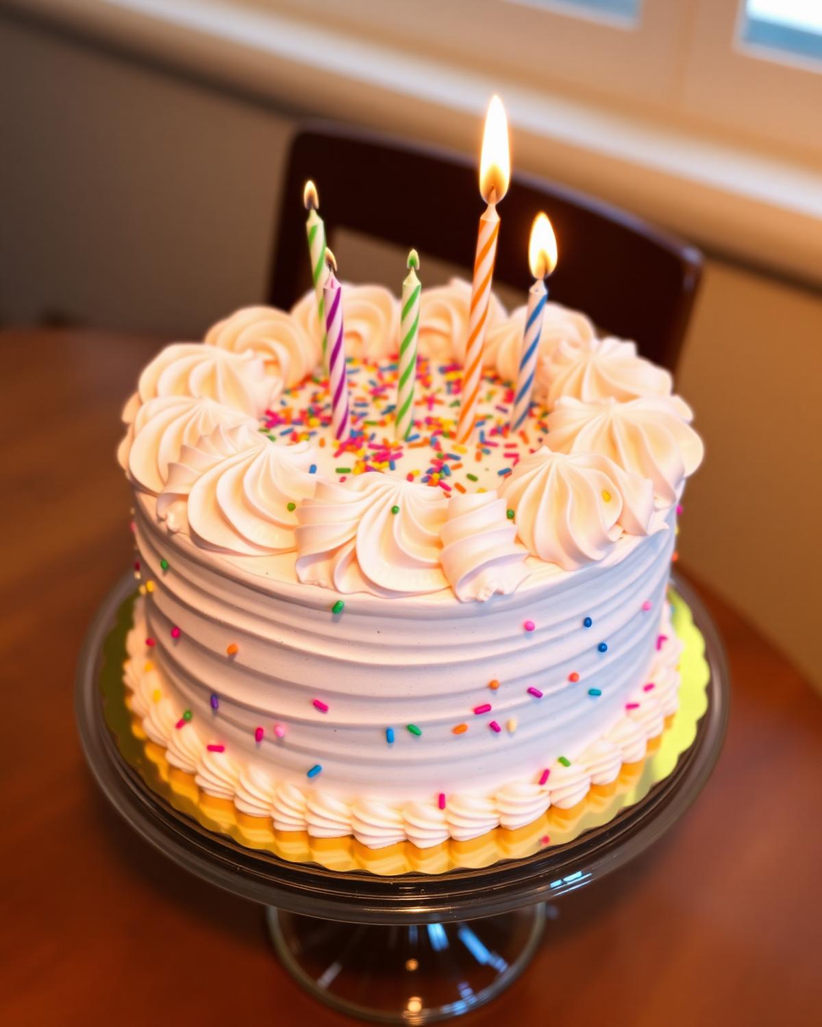 Decorated birthday cake