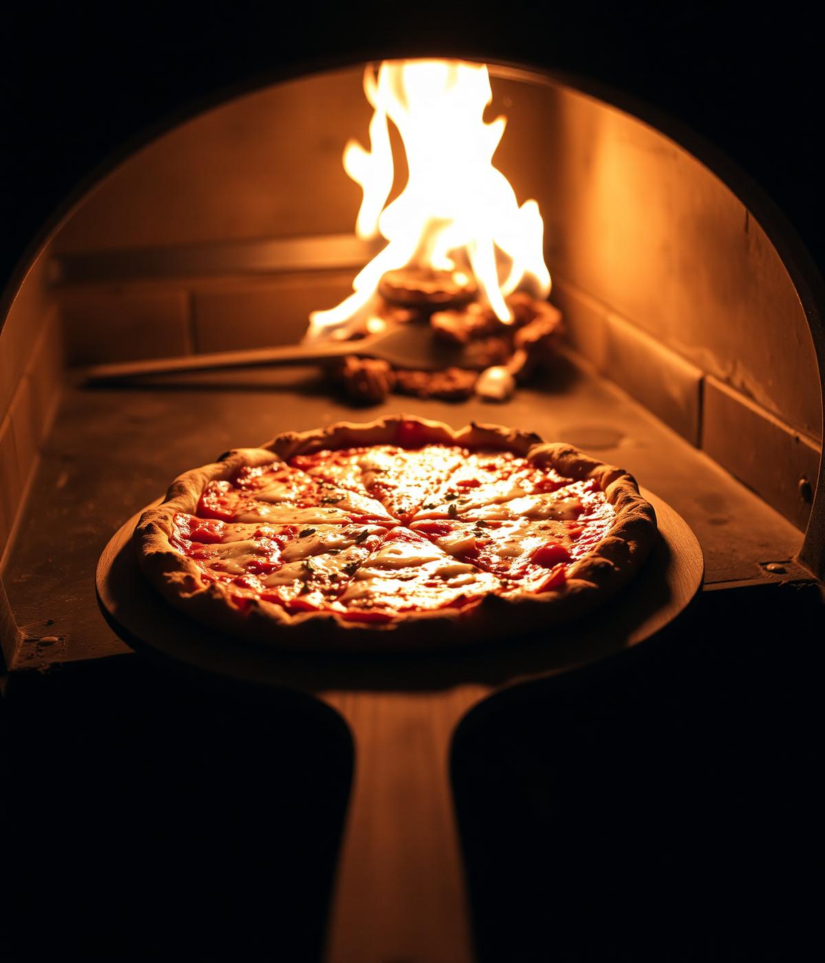 Sicilian pizza and slices at the pizzeria counter